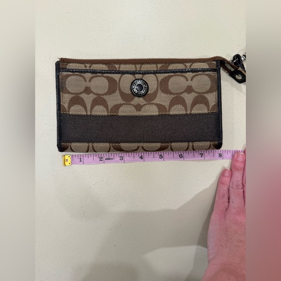 Coach Brown and Black monogram Wristlet Wallet - Picture 7 of 8